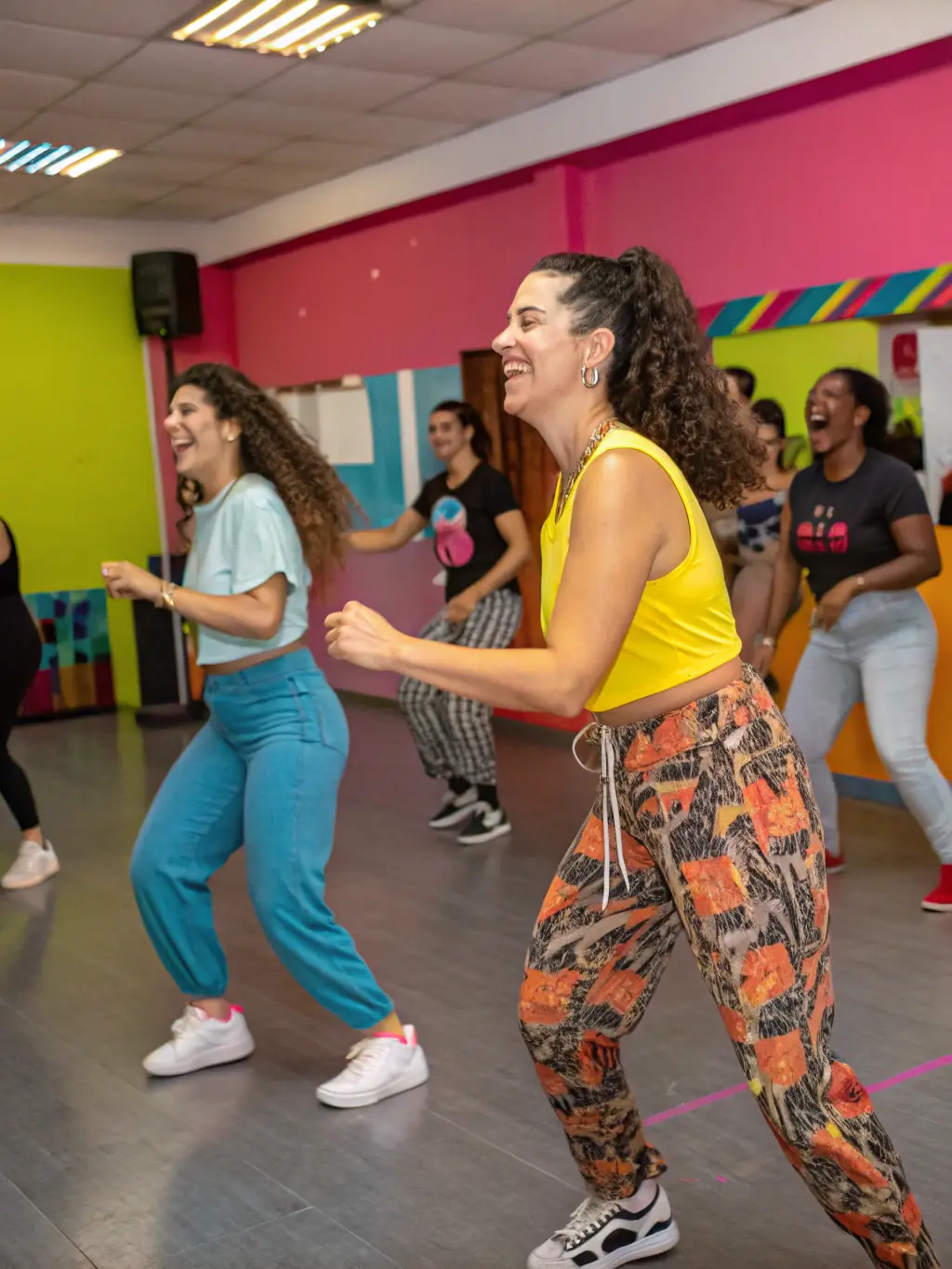 A diverse group of dancers participating in a jazz workshop, highlighting the inclusive and engaging atmosphere of CYP DANCE workshops.